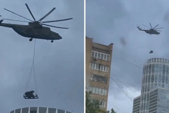 Cách Nga triển khai tổ hợp phòng không Pantsir trên nóc toà nhà ở Moskva