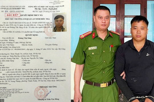 Bắt giữ đối tượng truy nã đặc biệt lẩn trốn ở Hà Nội