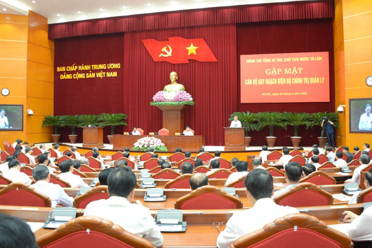 Tổng Bí thư, Chủ tịch nước Tô Lâm gặp mặt cán bộ quy hoạch diện Bộ Chính trị quản lý