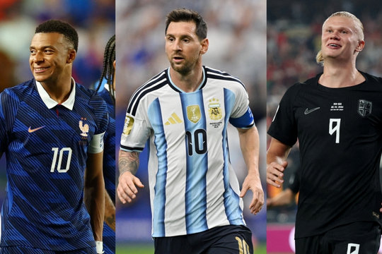 Bảng xếp hạng Vua phá lưới World Cup 2026: Haaland, Mbappe đua tranh cùng Messi