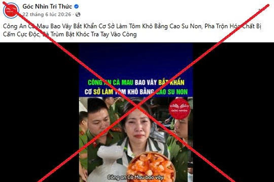 Cà Mau bác tin thất thiệt về việc sản xuất tôm khô bằng cao su non