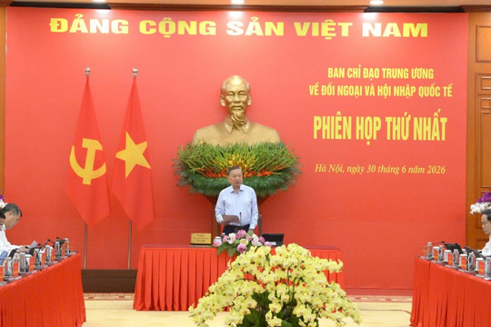 Tổng Bí thư, Chủ tịch nước chủ trì phiên họp về đối ngoại và hội nhập quốc tế