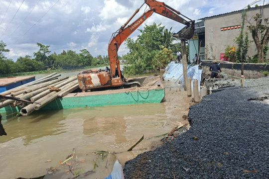 Đồng Tháp chi gần 14 tỷ đồng khắc phục sạt lở khẩn cấp