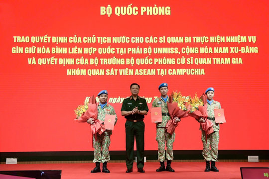 Lần đầu tiên Việt Nam có sĩ quan giữ vị trí cấp cao ở phái bộ GGHB Liên Hợp Quốc