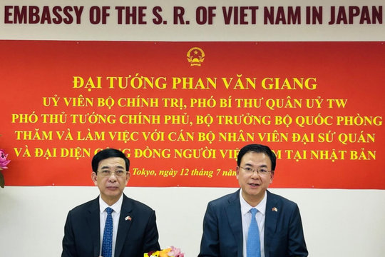 Phó Thủ tướng, Bộ trưởng Bộ Quốc phòng Phan Văn Giang bắt đầu thăm Nhật Bản