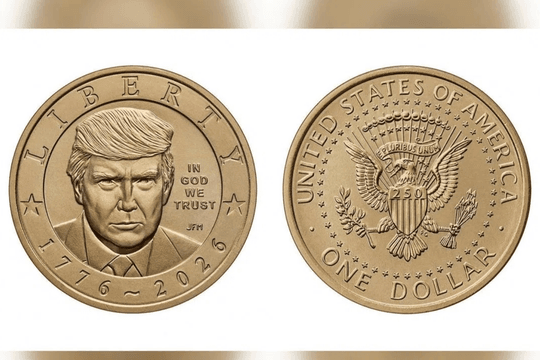 Mỹ sản xuất đồng xu 1 USD có hình ông Trump