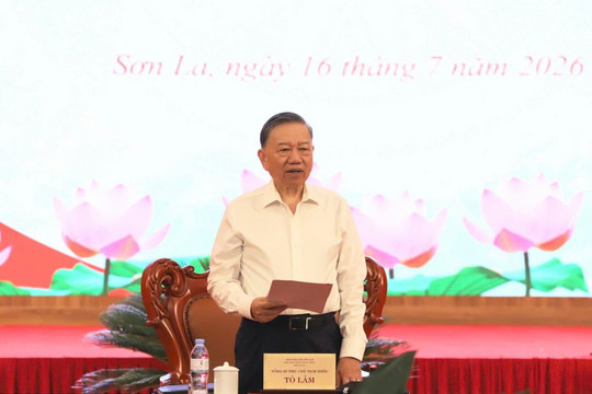 Tổng Bí thư, Chủ tịch nước Tô Lâm làm việc với Ban Thường vụ Tỉnh uỷ Sơn La