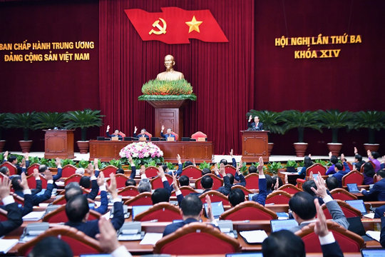 Thông cáo báo chí về ngày làm việc thứ hai Hội nghị Trung ương 3 khóa XIV