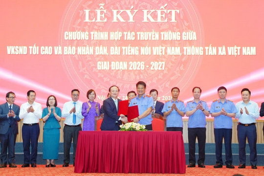 VOV, TTXVN, Báo Nhân dân ký kết hợp tác truyền thông với Viện KSND tối cao
