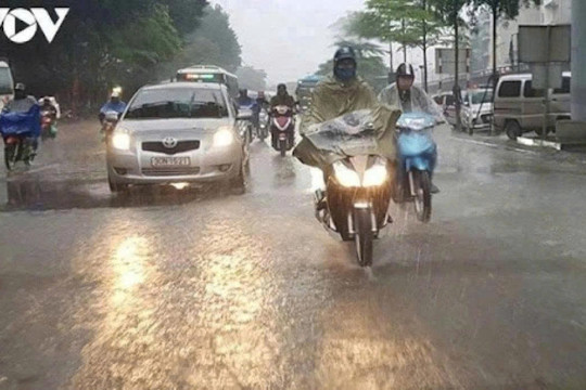 Thời tiết ngày 31/7: Mưa dông, trời dịu mát