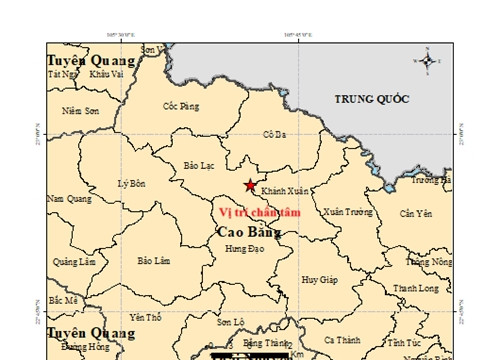 Cao Bằng xảy ra động đất