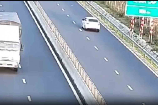 Nữ tài xế bị phạt 35 triệu đồng lỗi lùi xe trên cao tốc Vĩnh Hảo - Phan Thiết