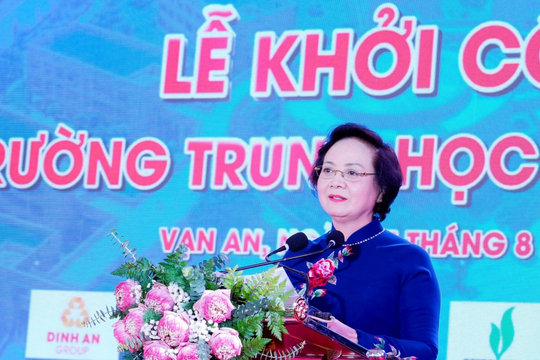 Phó Thủ tướng dự Lễ Khởi công xây dựng Trường THPT Nam Đàn 1, tỉnh Nghệ An