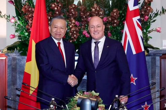 Tổng Bí thư, Chủ tịch nước Tô Lâm hội đàm với Thủ tướng New Zealand