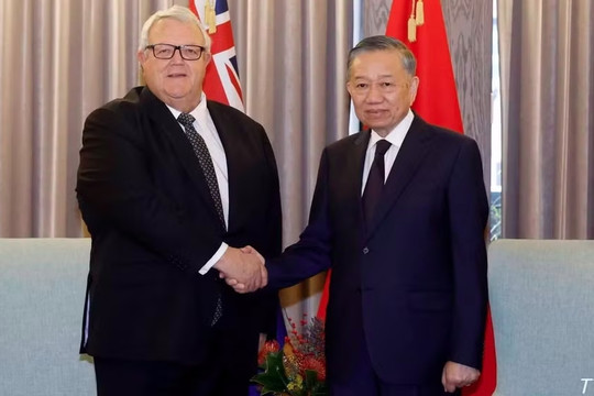 Tổng Bí thư, Chủ tịch nước Tô Lâm hội kiến Chủ tịch Quốc hội New Zealand