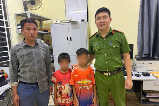 Công an Sơn La hỗ trợ 2 cháu nhỏ đi lạc gần 20km trở về nhà