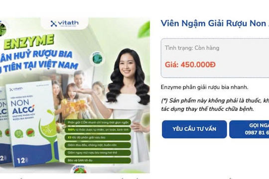 Dược phẩm Vitath bị phạt 110 triệu đồng vì quảng cáo sai quy định