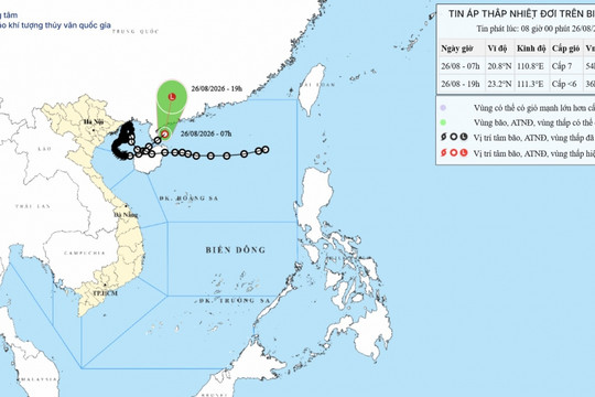 Bão số 4 suy yếu thành áp thấp nhiệt đới trên biển Đông
