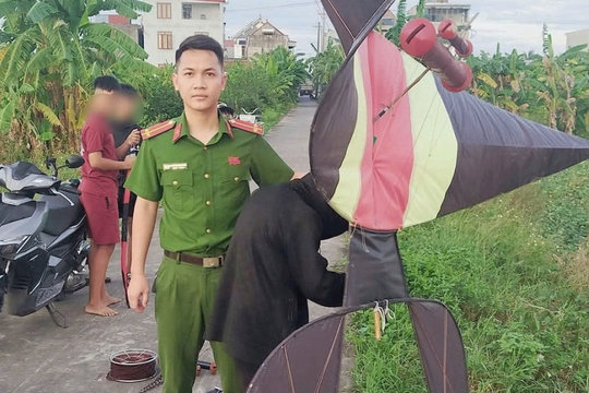 Thu giữ diều sáo bay cao hơn 200m, đe dọa an toàn hàng không ở Hải Phòng