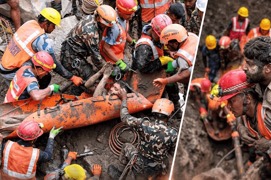 Lũ quét ở Nepal: Bơm oxy vào đường hầm, chạy đua giải cứu người mắc kẹt