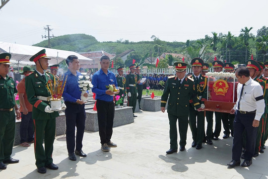 Truy điệu, an táng liệt sĩ tại xã Hiệp Đức, Đà Nẵng