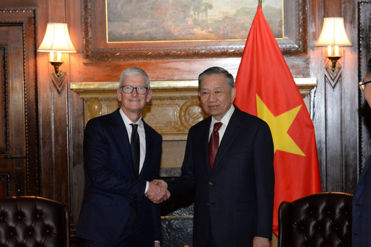 Tổng Bí thư, Chủ tịch nước Tô Lâm tiếp lãnh đạo Tập đoàn Apple