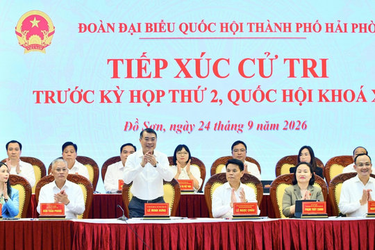 Thủ tướng Lê Minh Hưng tiếp xúc cử tri thành phố Hải Phòng