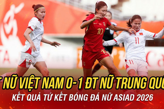 Thủng lưới đáng tiếc ở hiệp phụ, ĐT nữ Việt Nam ngẩng cao đầu rời ASIAD 2026