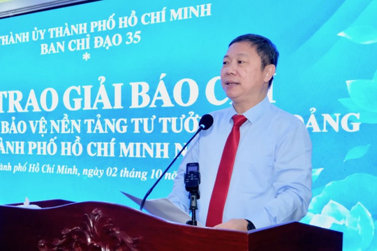 TP.HCM trao Giải Báo chí về bảo vệ nền tảng tư tưởng của Đảng