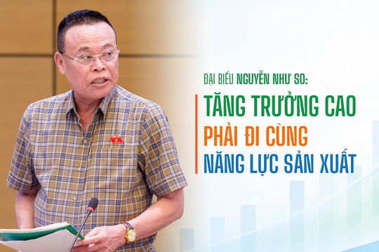 Đại biểu Nguyễn Như So: Tăng trưởng cao phải đi cùng năng lực sản xuất