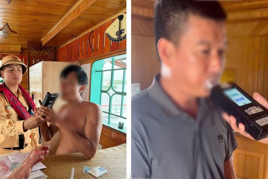 Có hơi men khi vận hành phương tiện thủy, 6 thuyền viên bị xử lý ở Hải Phòng