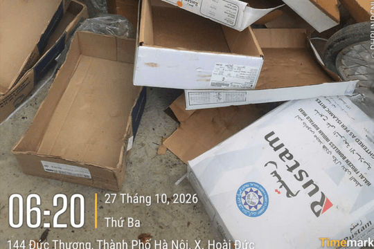 Vụ vỏ hộp thịt trâu Ấn Độ gần bếp ăn bán trú: Xã Hoài Đức báo cáo gì?